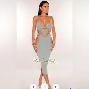BRAND NEW Hot Miami Style Cut out Stretchy Dress Size Medium